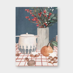 Postkarte "Im Advent" DIN A6 / PK_11 / Winter / Frohe Weihnachten / Zimtstern / Liebe Grüße / Recyclingpapier / Klimaneutral
