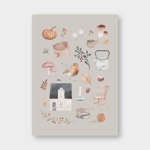 Postkarte "Herbstglück" DIN A6 / PK_44 / Herbst / Winter / Grußkarte / Herbstliebe