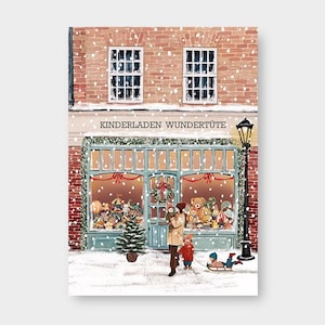 Postcard &quot;Kinderladen Wundertüte&quot; DIN A6 / PK_84 / Greetings / Winter / Snow / Christmas / London
