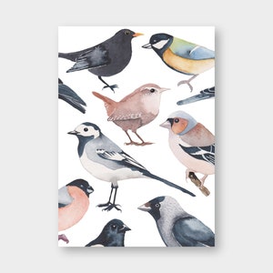 Postkarte "Vogelgruß" DIN A6 / PK_37 /  Frühling / Vogel / Grußkarte / Liebe Grüße / Print / Recyclingpapier