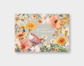 Postal "Sé amable con tu mente" DIN A6 / PK_71 / Saludos / Afirmación / Atención plena / Las pequeñas cosas