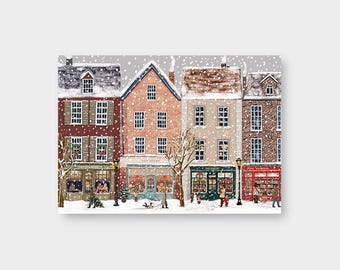 Postkarte "Winterzauber" DIN A6 / PK_88 / Fassaden im Schnee / Winter / Weihnachten