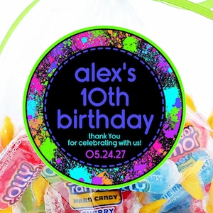 Paintball Birthday Party Stickers or Favor Tags, Paintball Birthday Decorations, Paintball Birthday Party Favor Tags