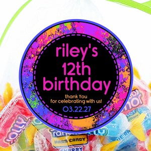 Paintball Birthday Party Stickers or Favor Tags, Paintball Birthday Decorations, Paintball Birthday Party Favor Tags