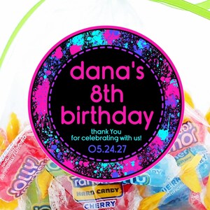 Paintball Birthday Party Stickers or Favor Tags, Paintball Birthday Decorations, Paintball Birthday Party Favor Tags