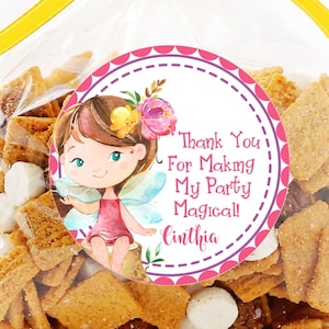 Fairy Party Stickers or Favor Tags, Fairy Birthday Party Decorations