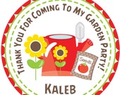Garden Birthday Party Sticker Labels Garden Party Labels - Etsy