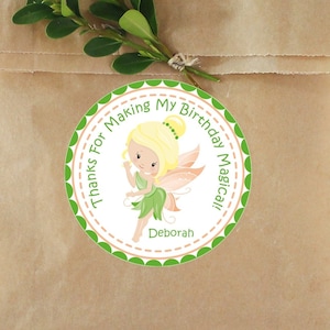 Fairy Birthday Party Stickers, Fairy Birthday Party Decorations, Fairy Party Favors