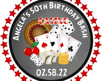 Casino Party Favor Hang Tags Casino Birthday Party Favor Tags Or