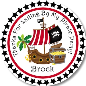 Pirate Birthday Party Sticker Labels, Pirate Party Stickers, Pirate Party Decorations, Pirate Party Stickers