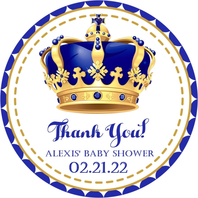 Prince Baby Shower Favor Tag Prince Baby Shower Favor Etsy