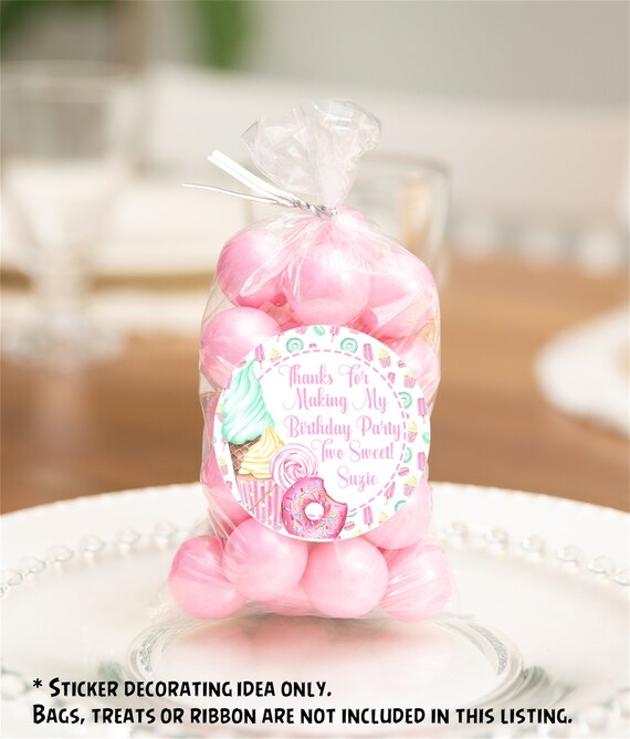 50 Pack It's A Girl Baby Shower Stickers - 2 Inch Round Pink Party Labels For Candy Bags, Favors, Gifts