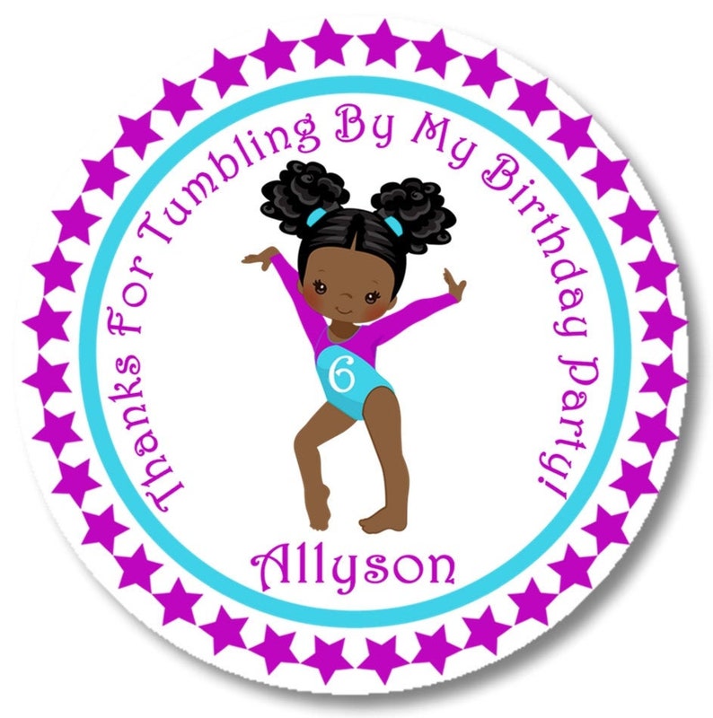 Gymnastics Birthday Favor Tag Gymnastics Birthday Party Favor Etsy