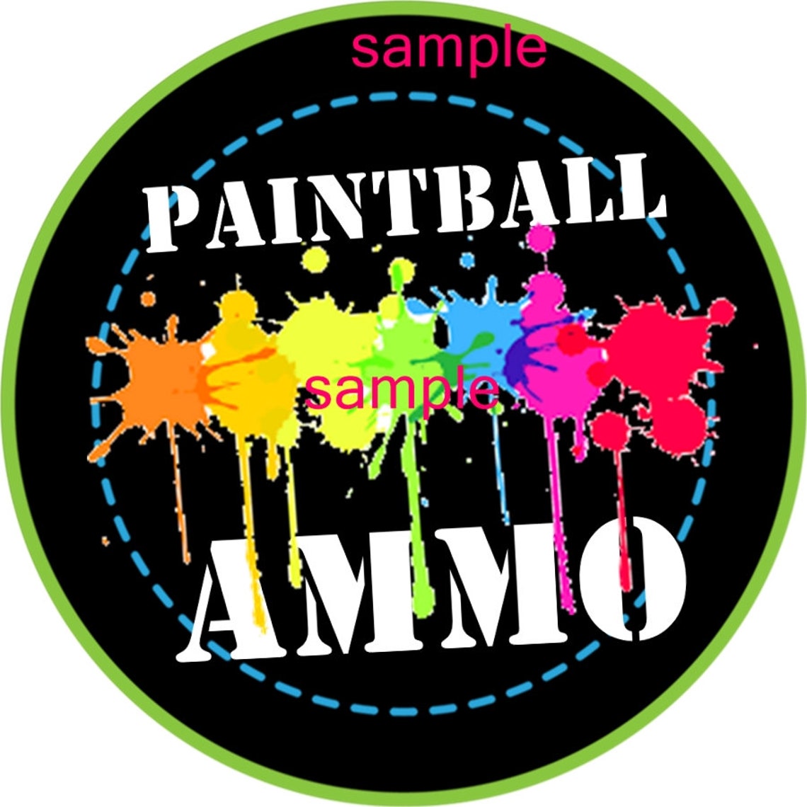 INSTANT DOWNLOAD Paintball Ammo Favor Tags For Birthday Etsy