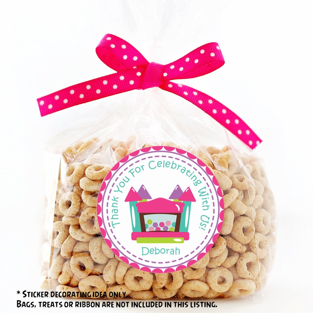 Bounce Sticker Bounce House Birthday Favor Sticker, Bounce House Birthday Favor Label ...