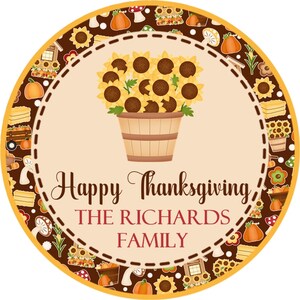 Thanksgiving Sticker, Thanksgiving Favor Tags, Happy Thanksgiving Sticker Label, Give Thanks Sticker, Give Thanks Thanksgiving Favor Tag