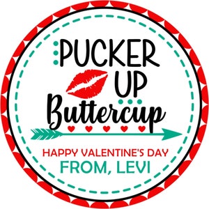 Pucker up Buttercup Valentine's Day Stickers - Etsy