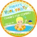 Boys Pool Party Stickers, Pool Birthday Party Favor Tags for Boys - Etsy