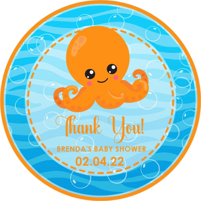Under the Sea Baby Shower Favor Sticker Under the Sea Baby Etsy