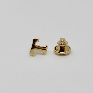 Avon Pin Brosche Buchstabe T Goldfarbe Glanz Vintage Edel Modern