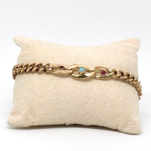 Jugendstil Armband mit Opal + Rubine in Gold Double Andreas Daub 20er Jahre Antik