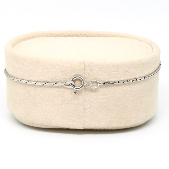 Vintage delicate bracelet 835 silver rhodium-plat… - image 2