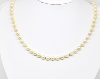 Cultured pearl necklace pearl necklace chain small pearls knotted 835 silver clasp wedding jewelry for woman