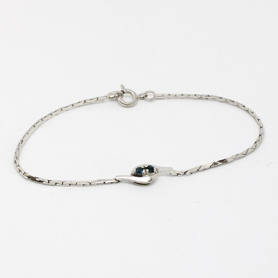 Vintage delicate bracelet 835 silver rhodium-plat… - image 3