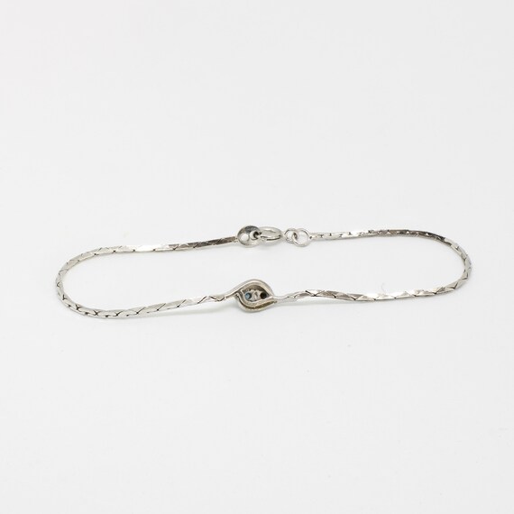 Vintage delicate bracelet 835 silver rhodium-plat… - image 4