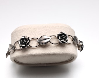 Teka  Armband  835 Silber Rosen Blumen Rosenarmband Blätter Theodor Klotz Trachten Elegant Damenarmband