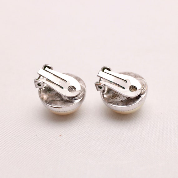 Henkel & Grosse ear clips pearls silver color des… - image 3