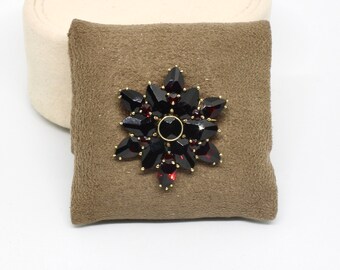 Antique Bohemia garnet brooch brooch garnet standard gold star stones cut wine red valuable noble