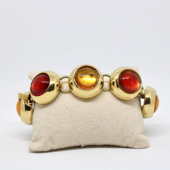 Yves Saint Laurent YSL bracelet gold color red or… - image 2