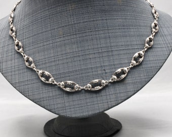 Jugendstil Halskette Collier Kette 830 Silber verspielt Massiv Geschenk Damenkette Rar selten 20er Jahre