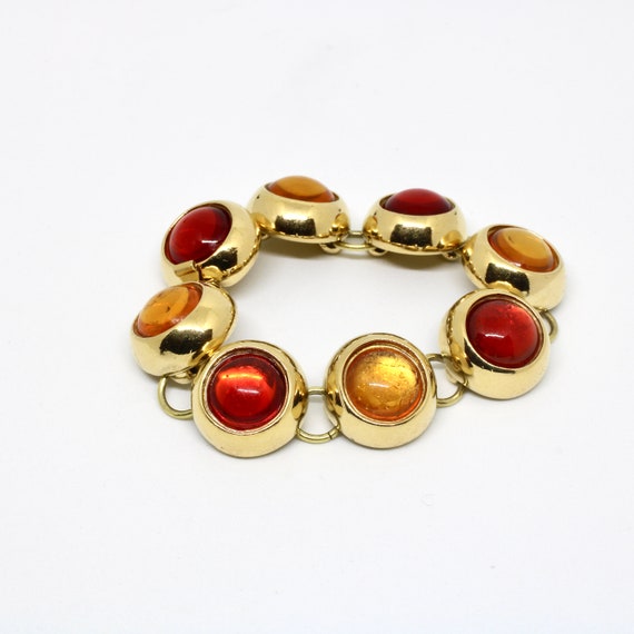 Yves Saint Laurent YSL bracelet gold color red or… - image 7