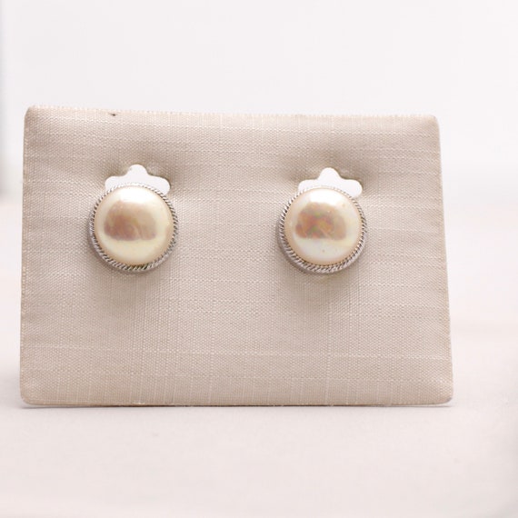 Henkel & Grosse ear clips pearls silver color des… - image 1