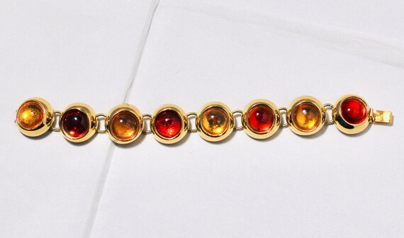 Yves Saint Laurent YSL bracelet gold color red or… - image 8