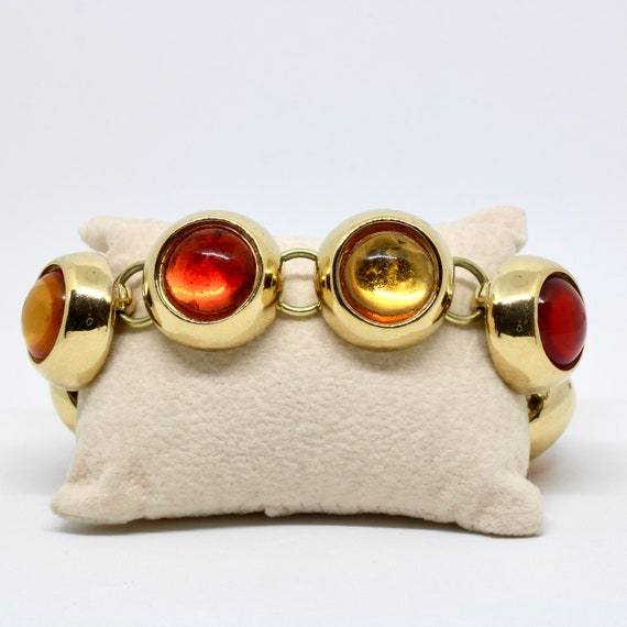 Yves Saint Laurent YSL bracelet gold color red or… - image 1