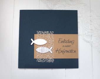 Einladungskarten Konfirmation Basteln Etsy