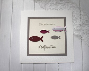 Einladungskarten Konfirmation Basteln Etsy