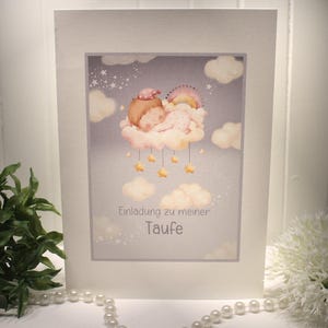 Einladungskarten 10 Stück "Baby" für Ihre Taufe incl. Umschlag zum kleinen Preis Design TA 06