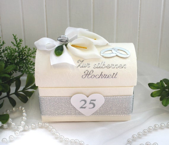 Geldgeschenk zur Silbernen Hochzeit mit Callas zum Etsy
