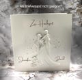 Elegant wedding card with ceramic bride and groom – personalized wedding congratulations card, design 116. NOT suitable for postal delivery!!