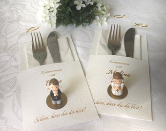 Cutlery bag for communion INCLUDING FIGURE to add to it or on the cutlery bag for a small price. LIMITED!!