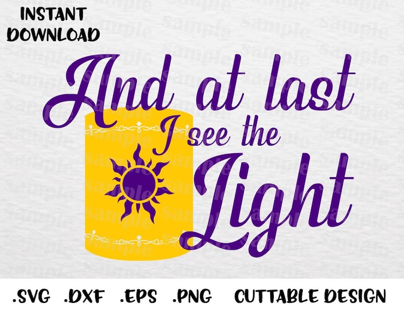 Rapunzel Quote and at the Last I See the Light Disney Etsy