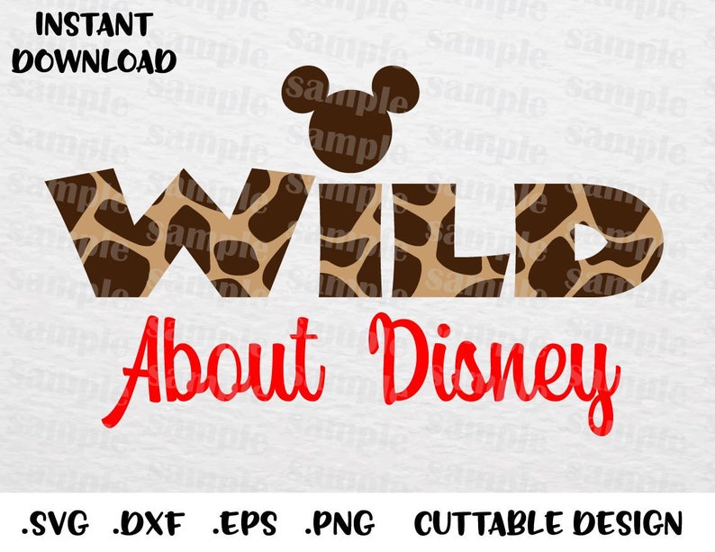 Download Animal Kingdom Wild About Disney Mickey Ears Disney | Etsy