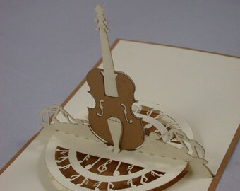 Happy Birthday Dog n Cat Card Guitar Playing Dog with Cat