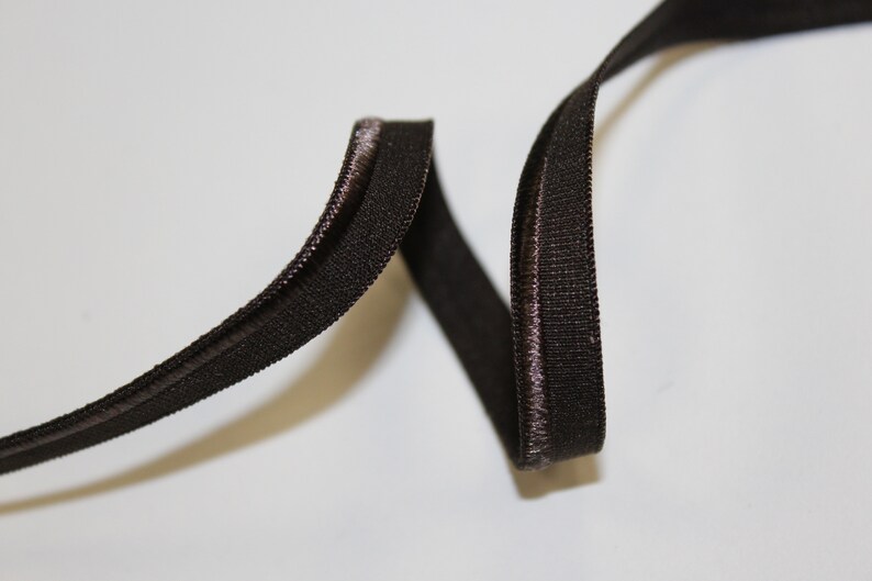 1 m elastic piping band plain brown, 43617 image 1