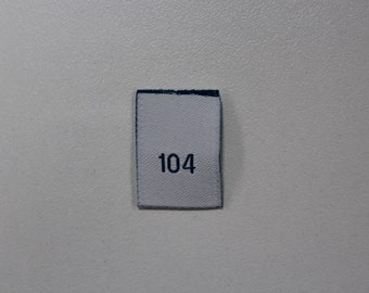 0,25 Euro/Stück 10 Label Größenetiketten für Kinder, 104