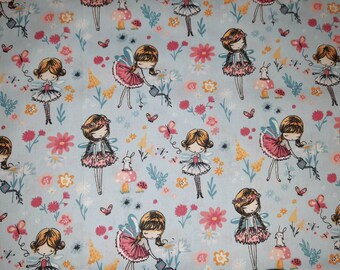 12,90 Euro/meter Great cotton fabric with fairies, ideal for auxiliary masks